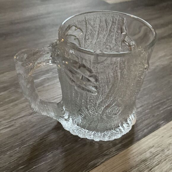 McDonald's Flintstones Mugs 1993 Frosted Glass Cups Set Of 4 Not Complete - Picture 7 of 12